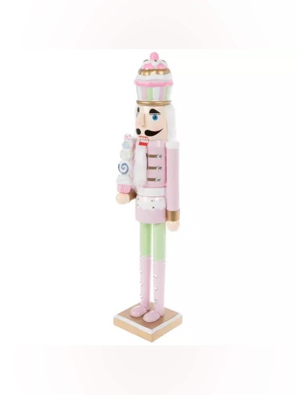 Pink Cupcake Wood Nutcracker